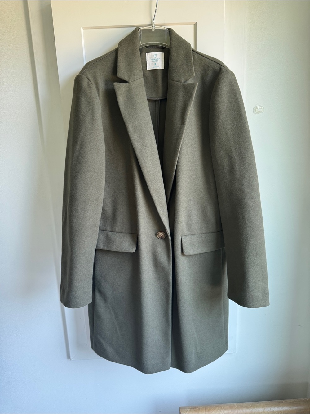 Primark Olive Green Felt Coat